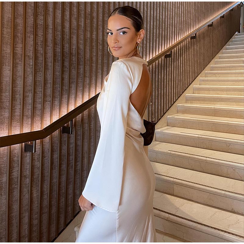 Satin Maxi Suknelė