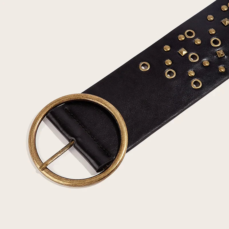 Oversized Women's Leather Belt