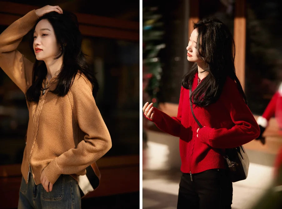 Elinsborg Cashmere Hooded Cardigan