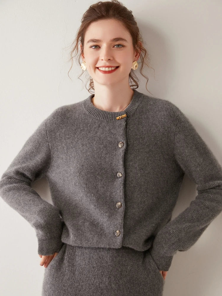 Florence Cashmere Button Cardigan