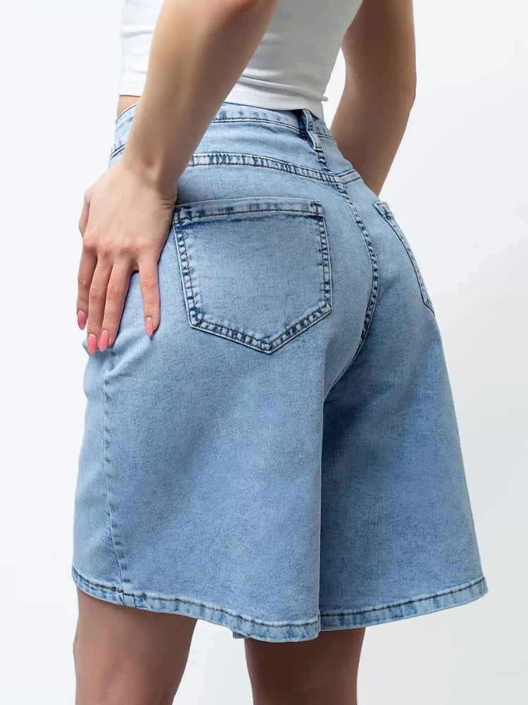 Cotton Vintage Denim Shorts