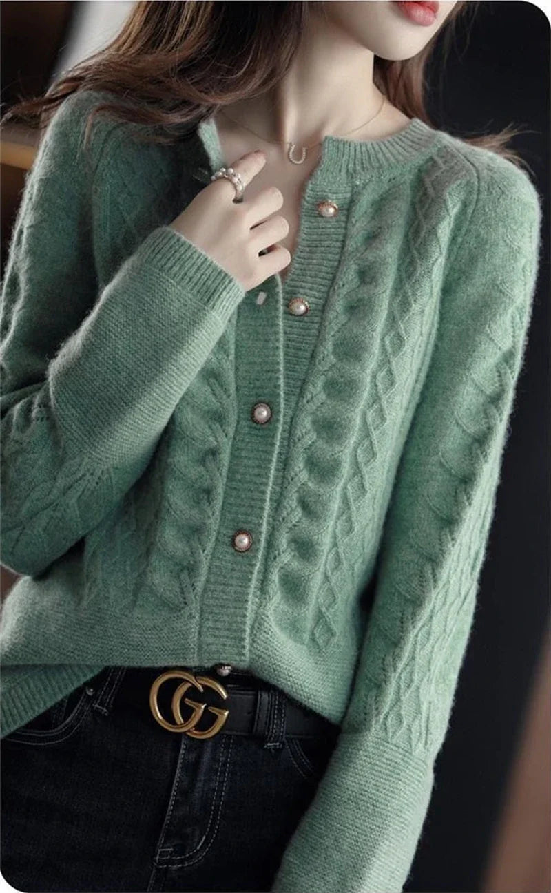 New London Pearl Button Cardigan