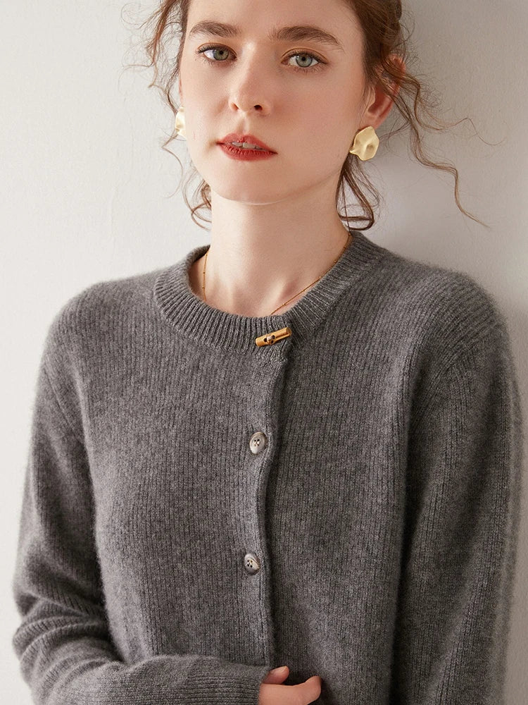 Florence Cashmere Button Cardigan