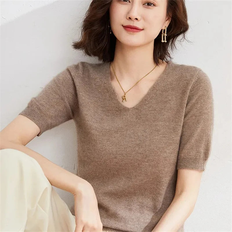 Elysian V-Neck Knit Top