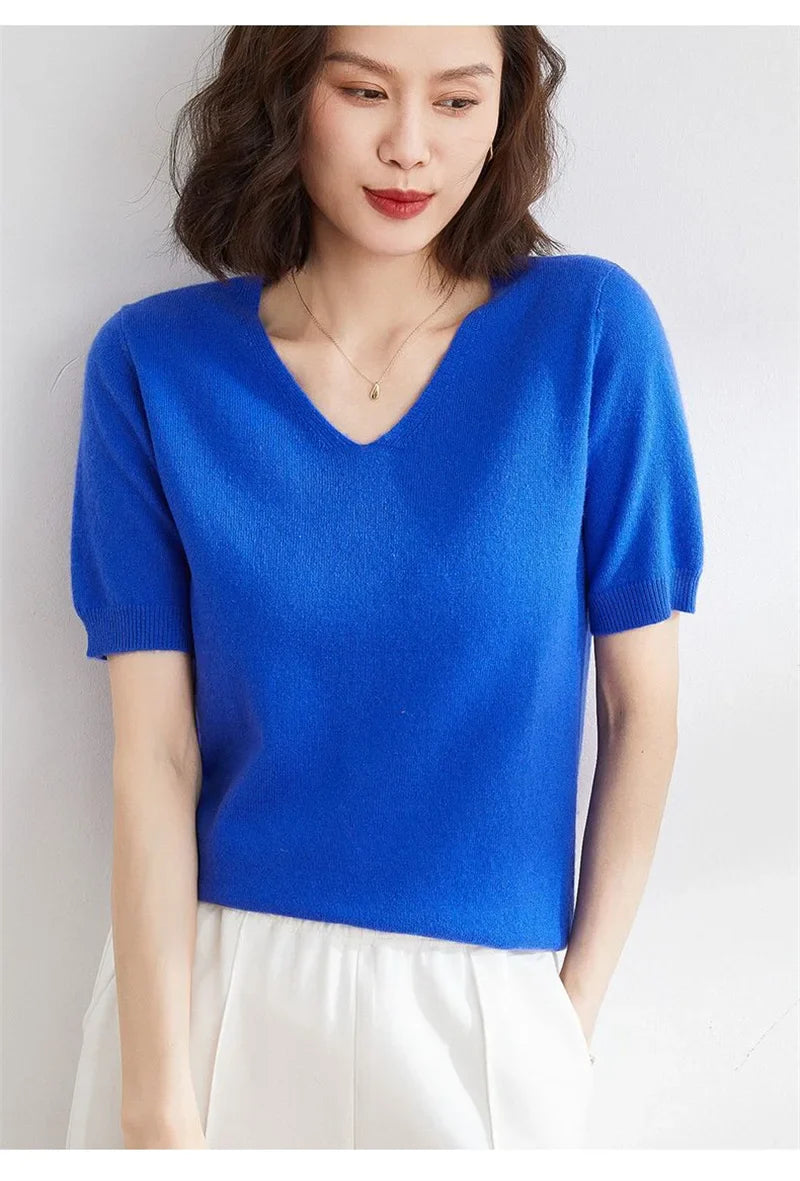 Elysian V-Neck Knit Top