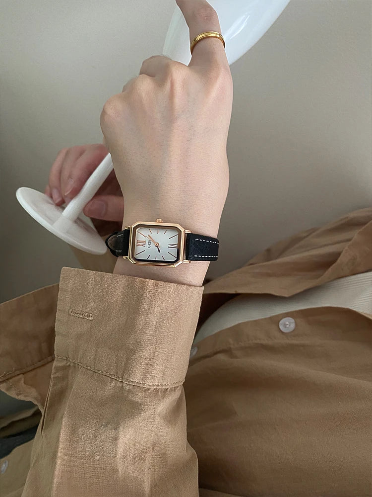 Delmere Leather Strap Watch