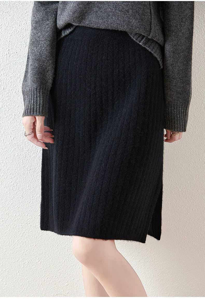 Camilla Merino Wool Midi Skirt