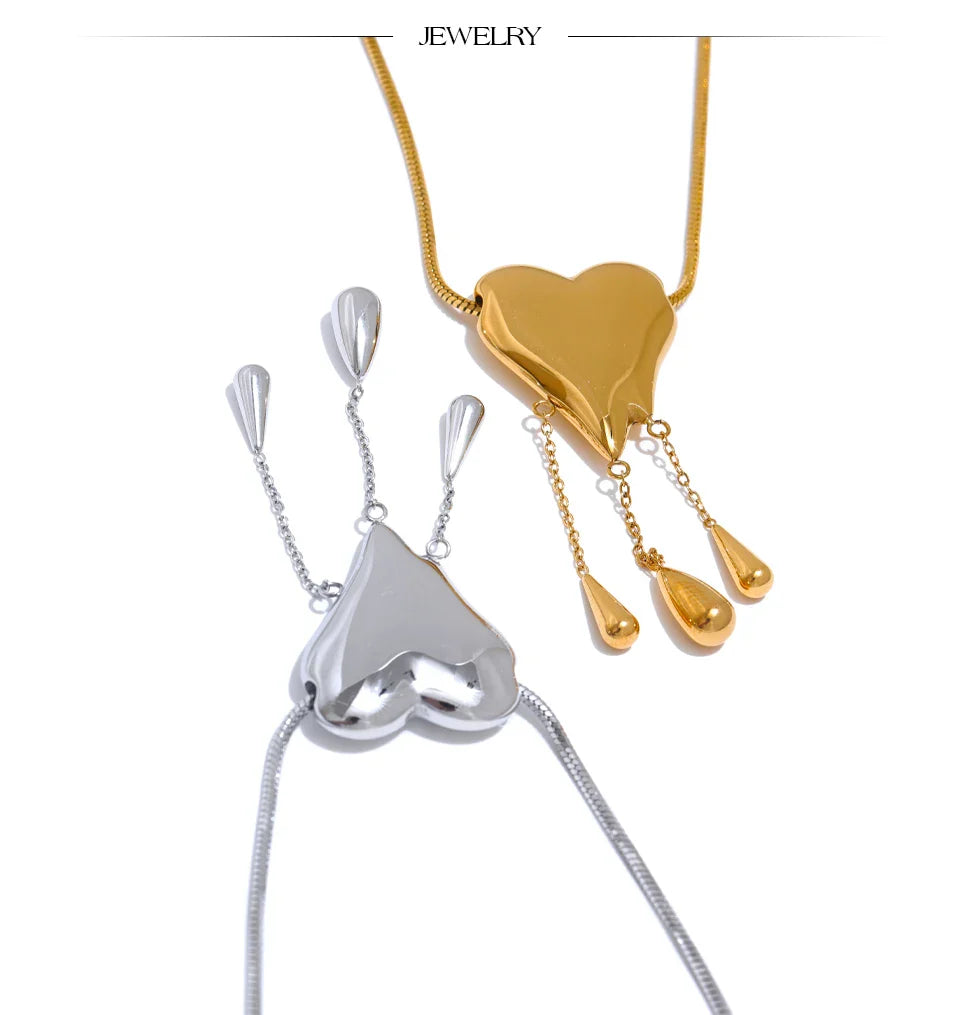 Lacrima Drip Heart Necklace