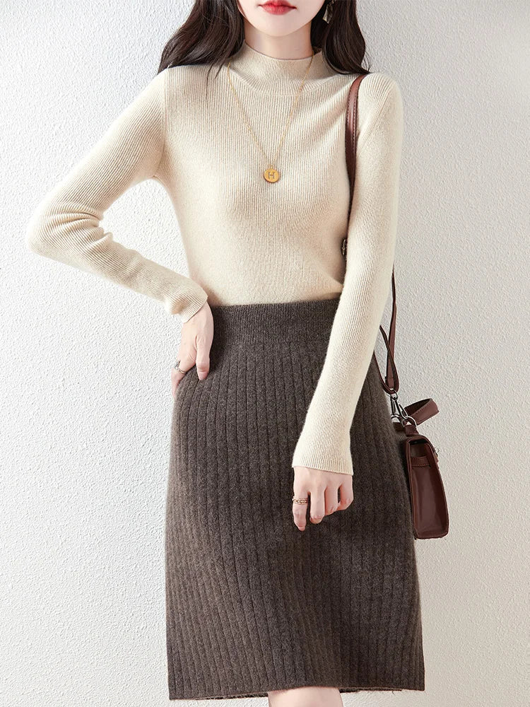 Camilla Merino Wool Midi Skirt