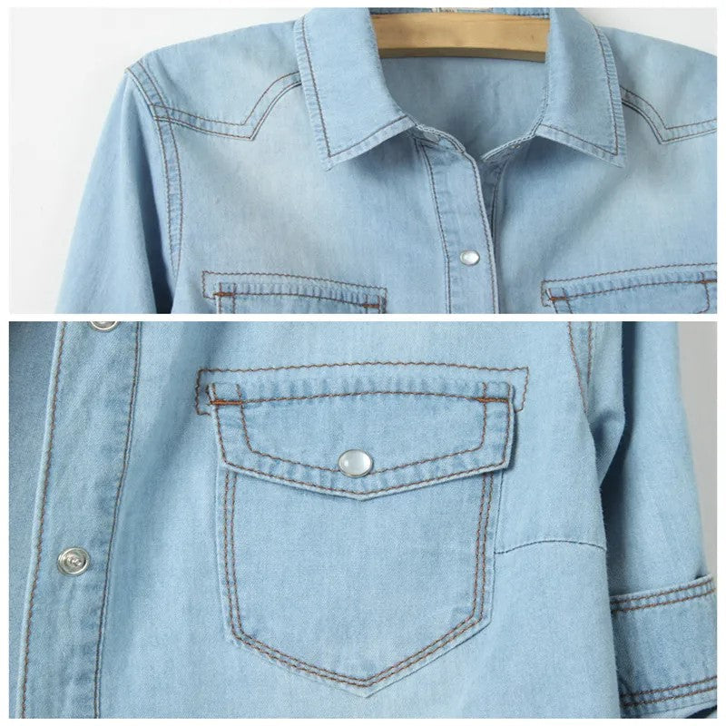 Cool Summer Denim Crop-Top