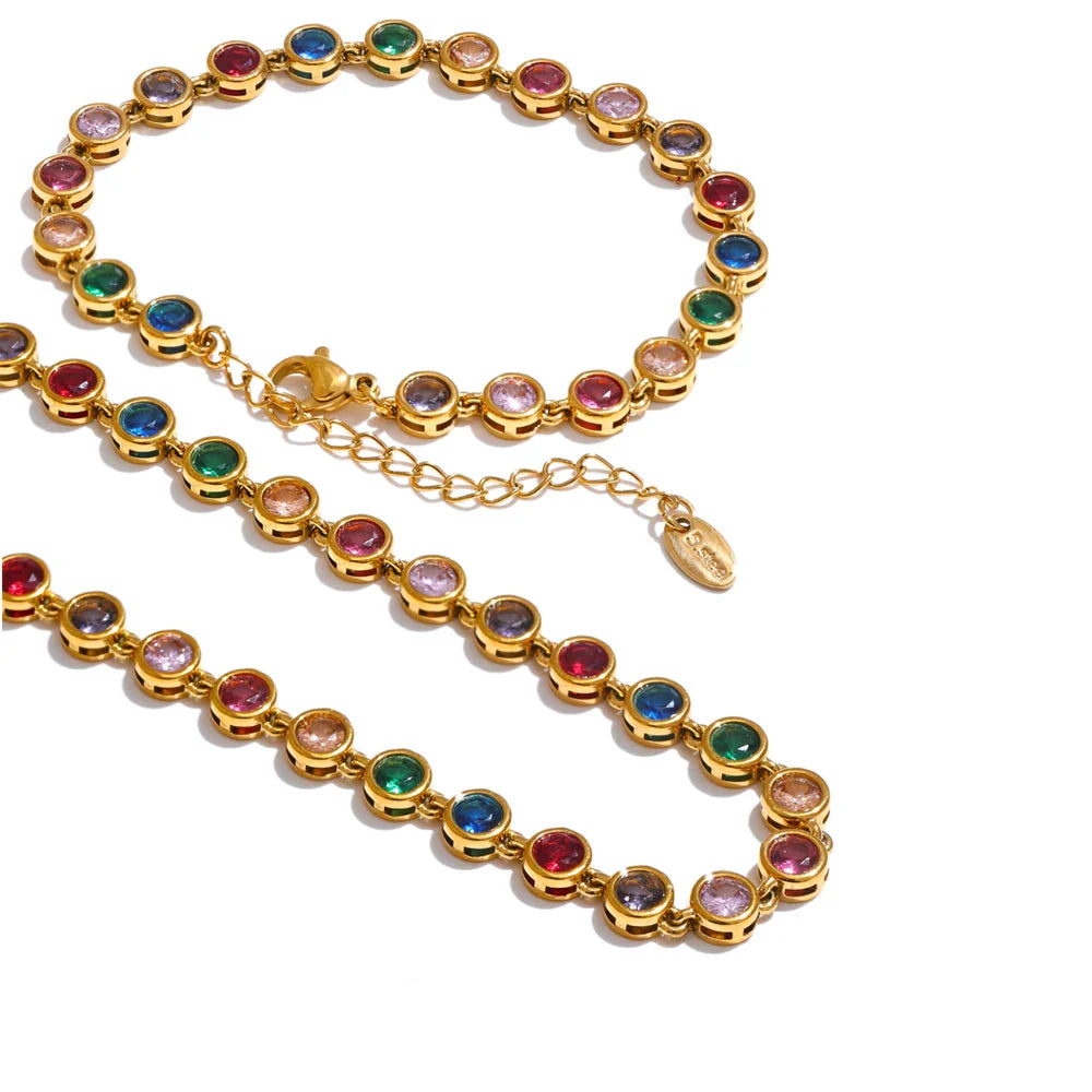 La Perla Di Luce 18k Gold Plated Gemstone Set