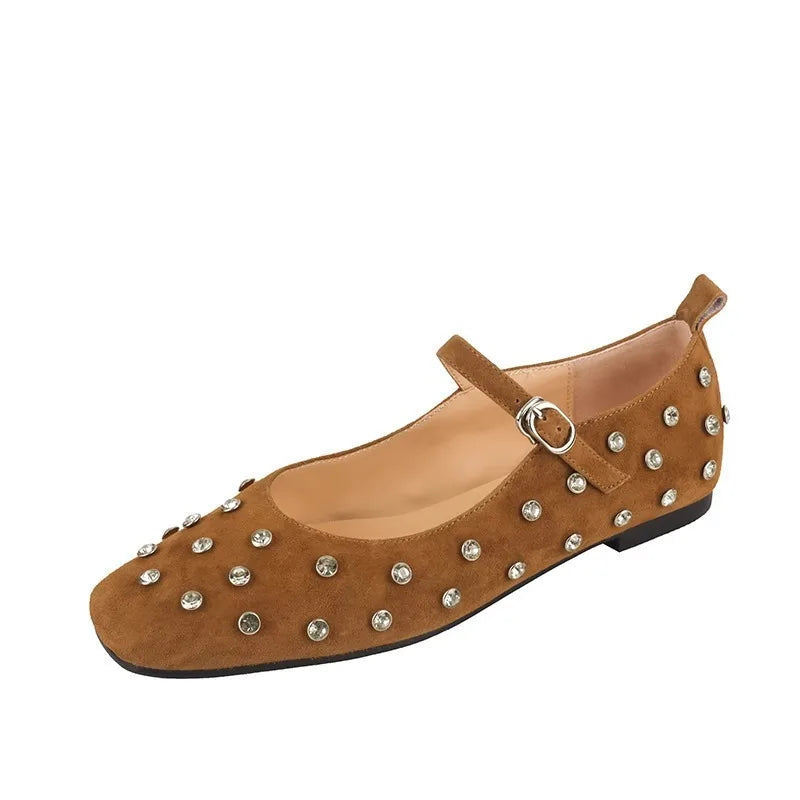 Evelyn Studded Mary Janes