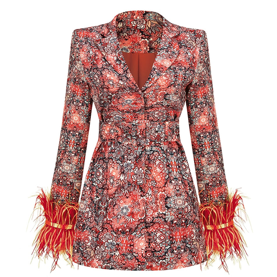 Colorful blazer dress