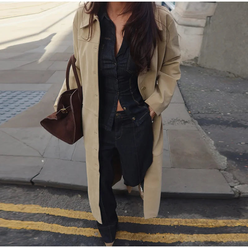 Marenza Button Denim Set