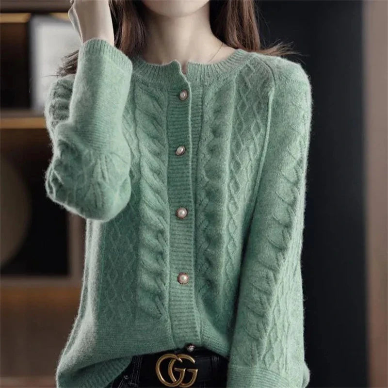 New London Pearl Button Cardigan