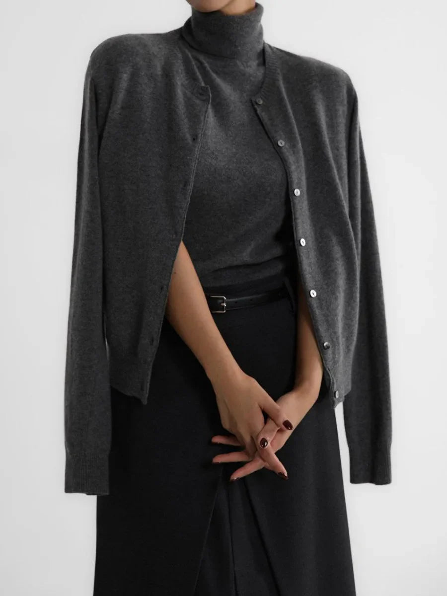 Ashbourne Knit Cardigan & Turtleneck Set