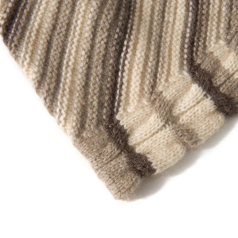 Alpine Stripe Cashmere Beanie