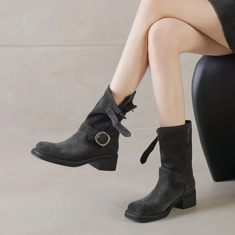 Blackthorn Suede Buckle Boots