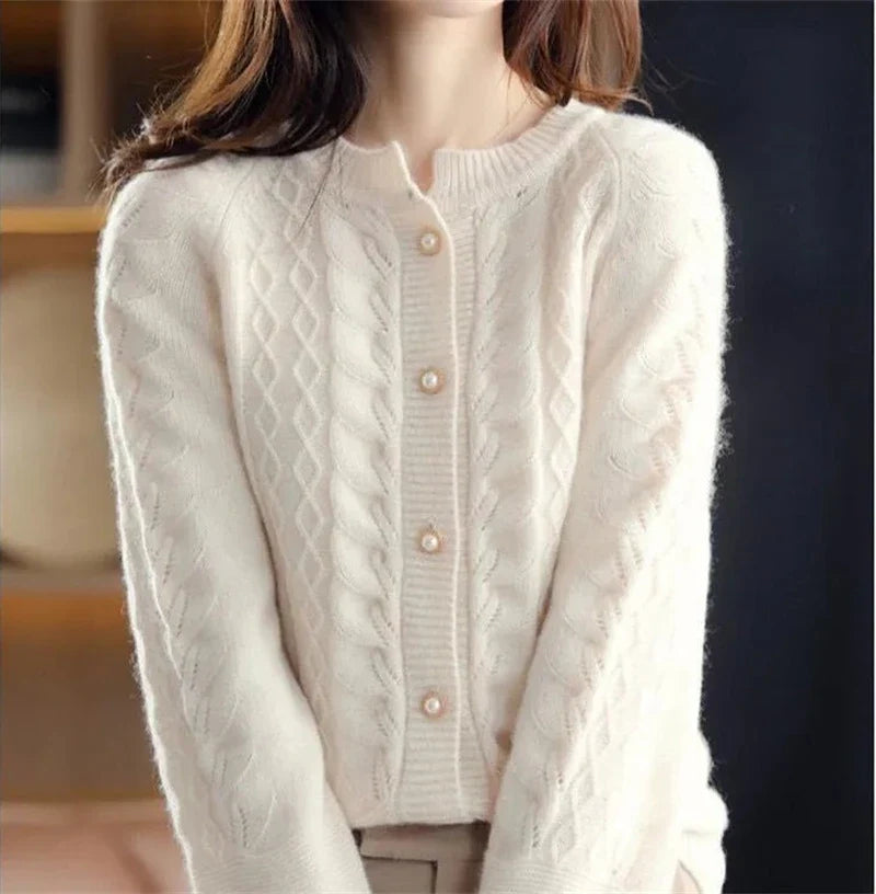New London Pearl Button Cardigan