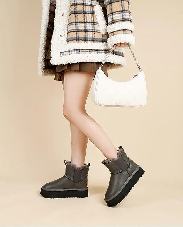 Women's Holmstead Leather Fur Boots