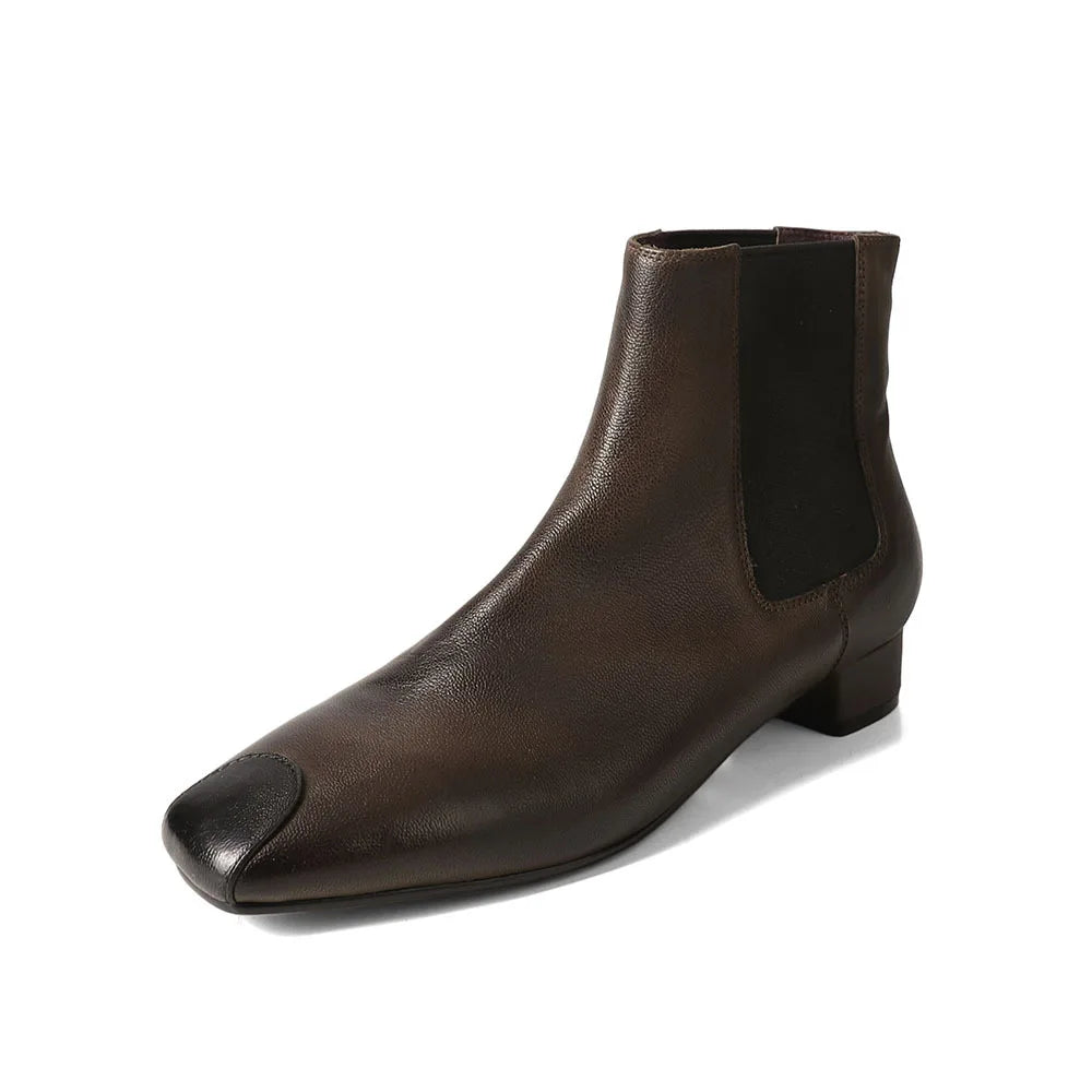 Redmond Square-Toe Leather Boots