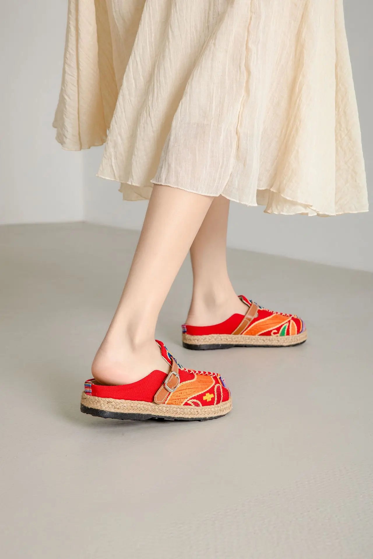 Evelyn Rojas Woven Slip-Ons