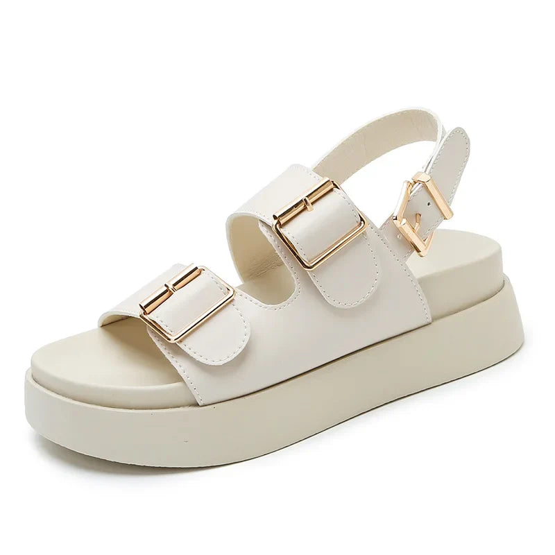 Italian Leather Platform Sandal