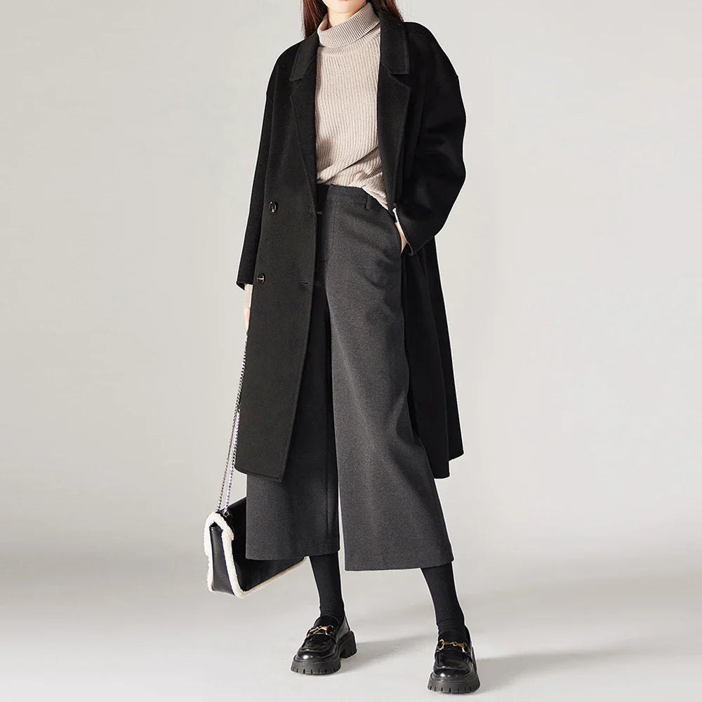 Autumn Woolen Wide Leg Pants