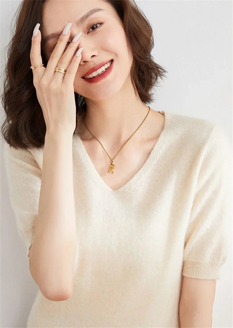 Elysian V-Neck Knit Top