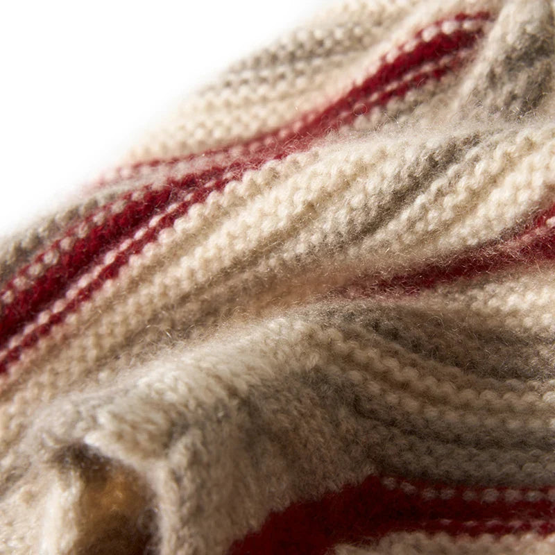 Alpine Stripe Cashmere Beanie