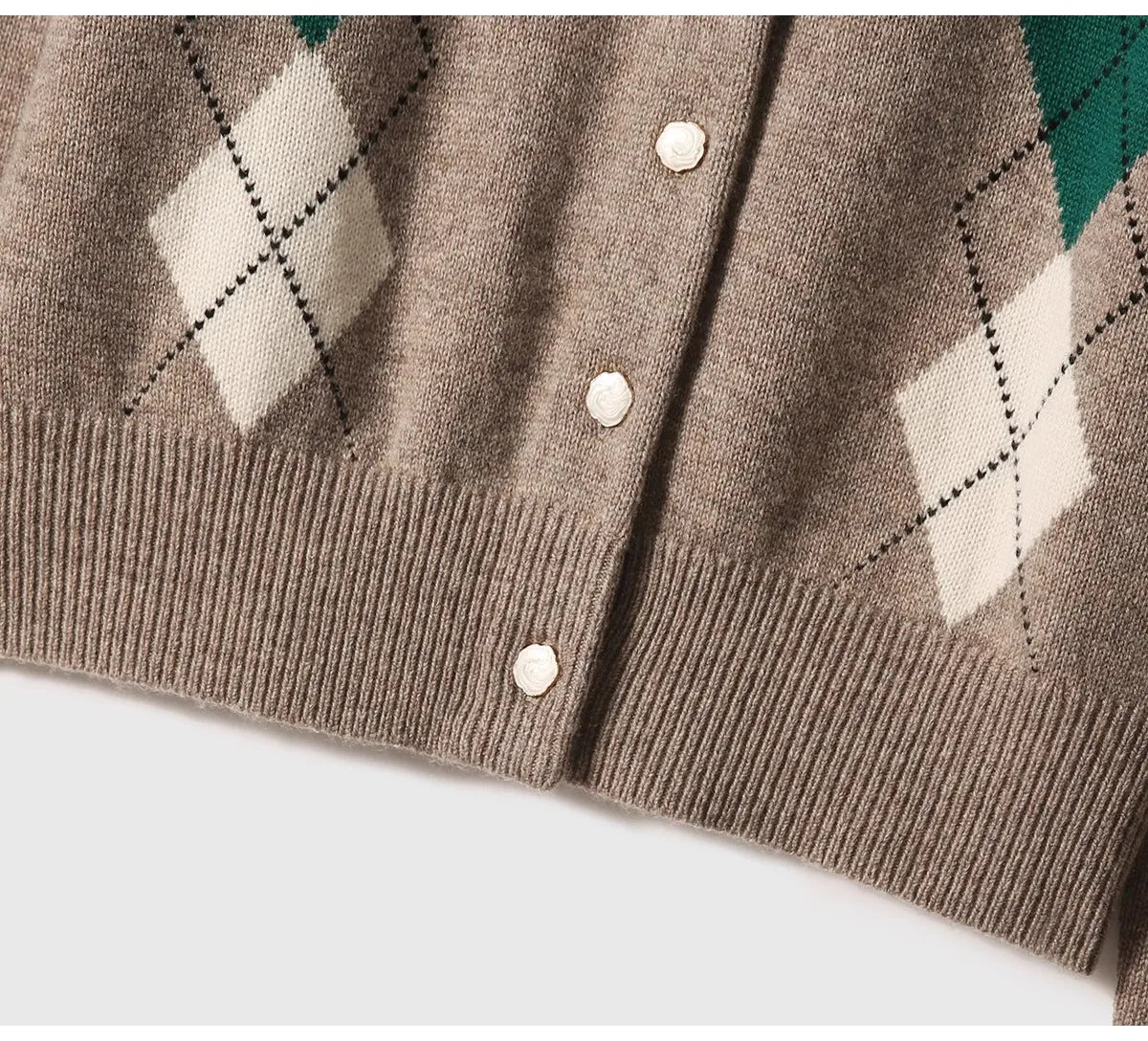 Elle Diamond Cashmere Cardigan