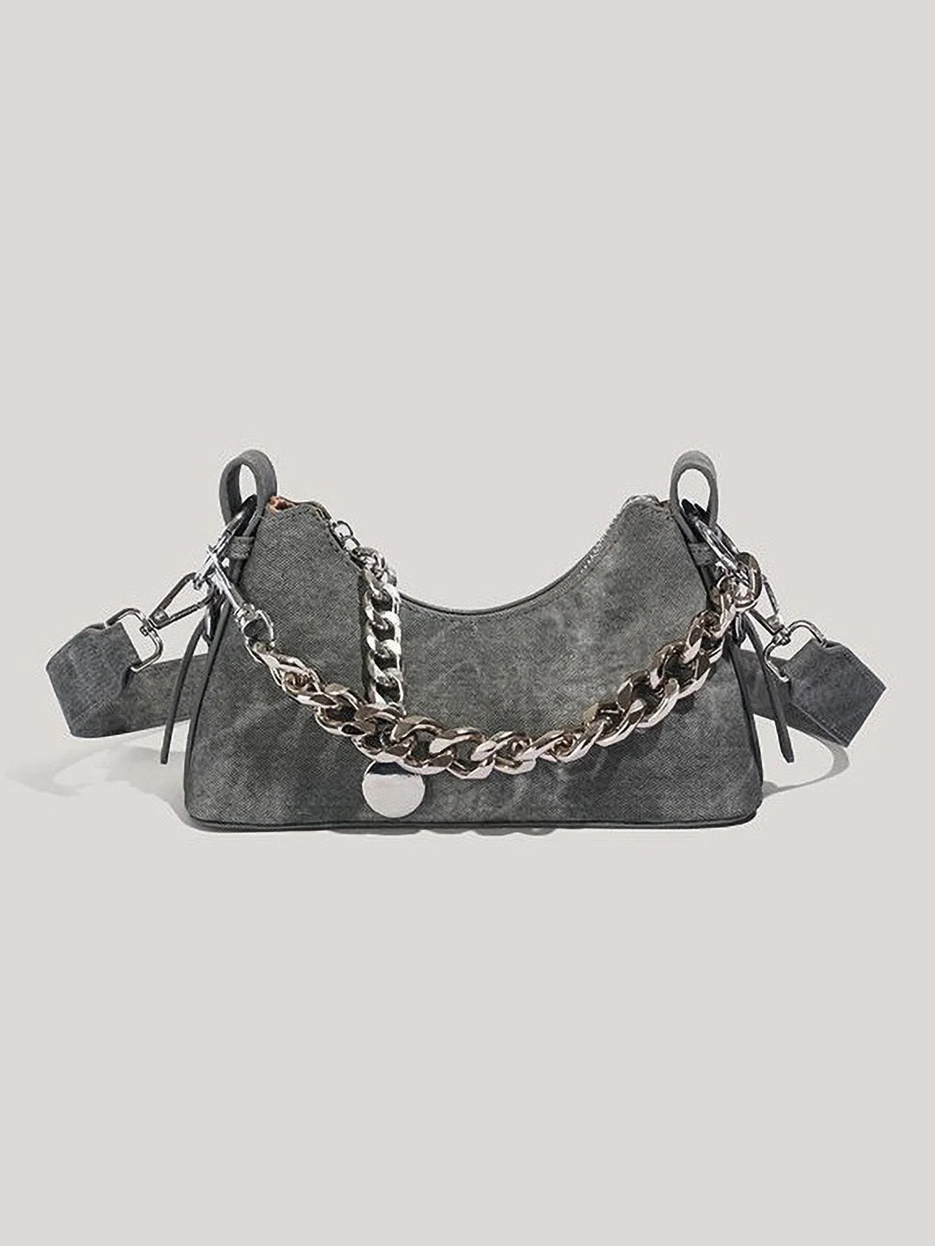 Céleste Denim Chain Bag