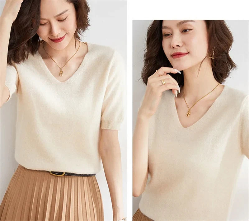 Elysian V-Neck Knit Top
