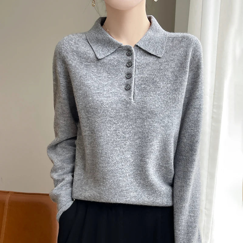 West Village Wool Polo Sweater