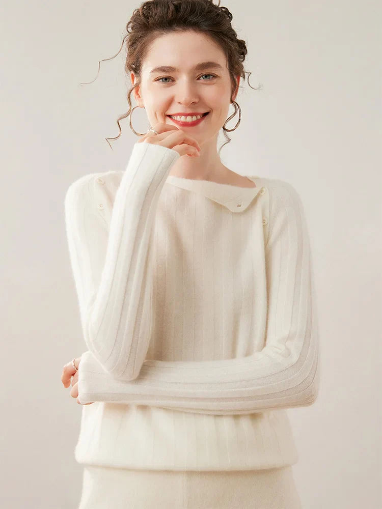 Maribel Buttoned Cashmere Sweater