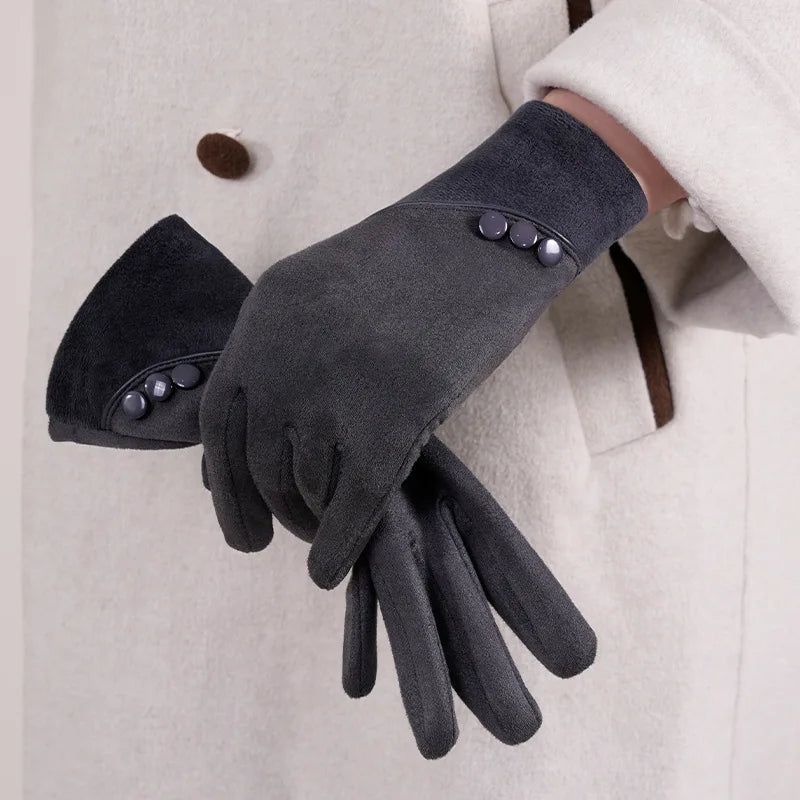 Midnight Paris Charm Suedes Gloves