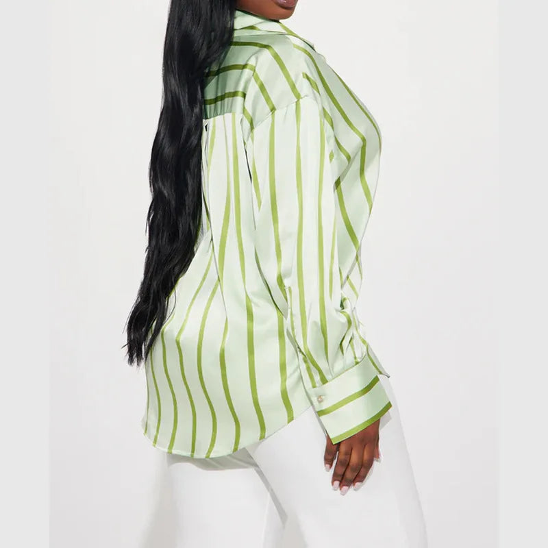 Delaney Satin Stripe Shirt