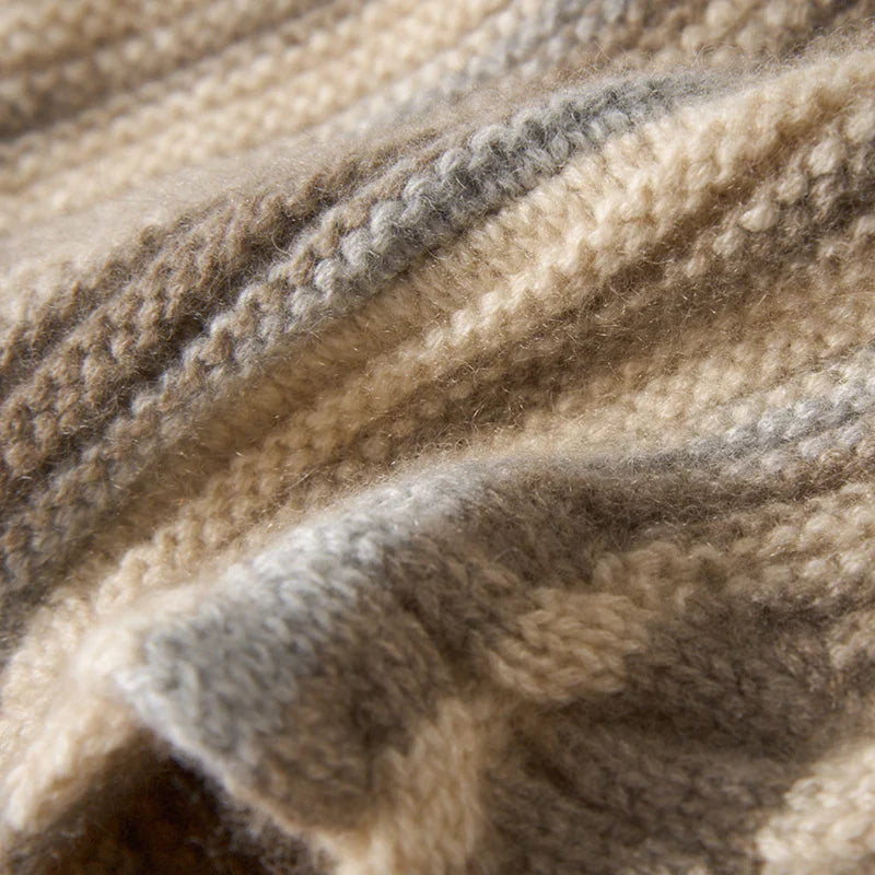 Alpine Stripe Cashmere Beanie