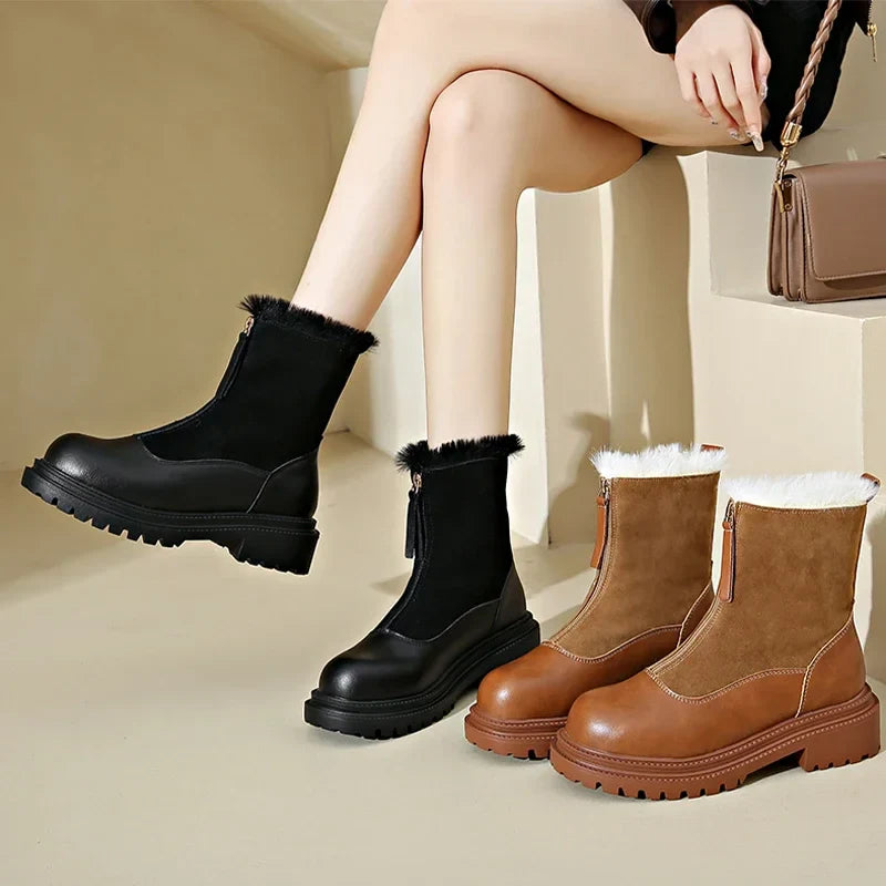Cortina Suede Fur Boots