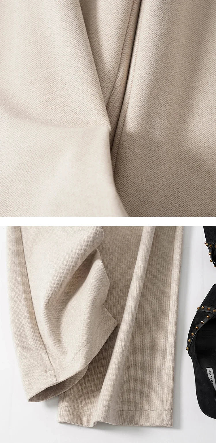 Milano Wide Leg Wool Trousers