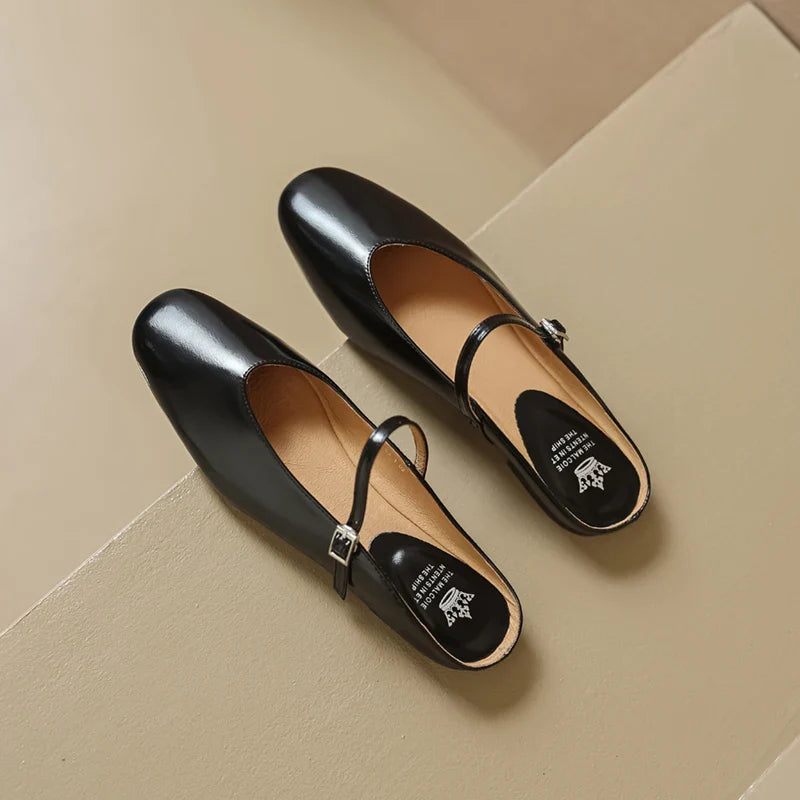 Dahlia Leather Mary Flats