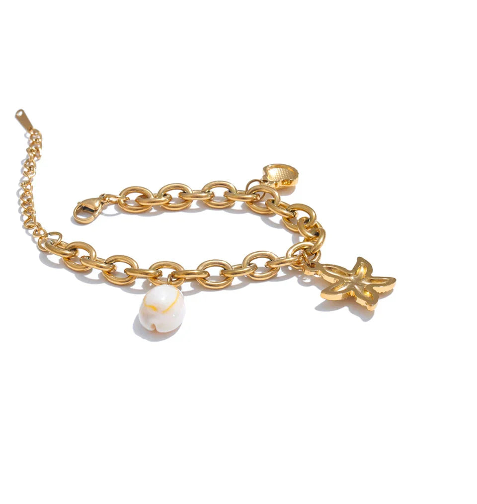 Marée Gold Chain Starfish Bracelet