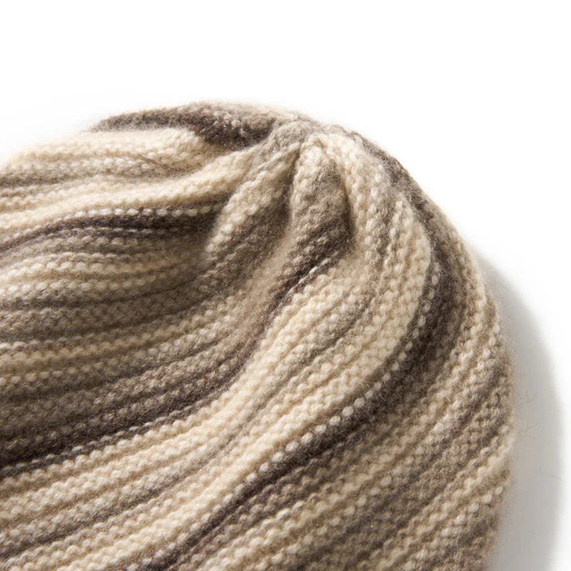 Alpine Stripe Cashmere Beanie