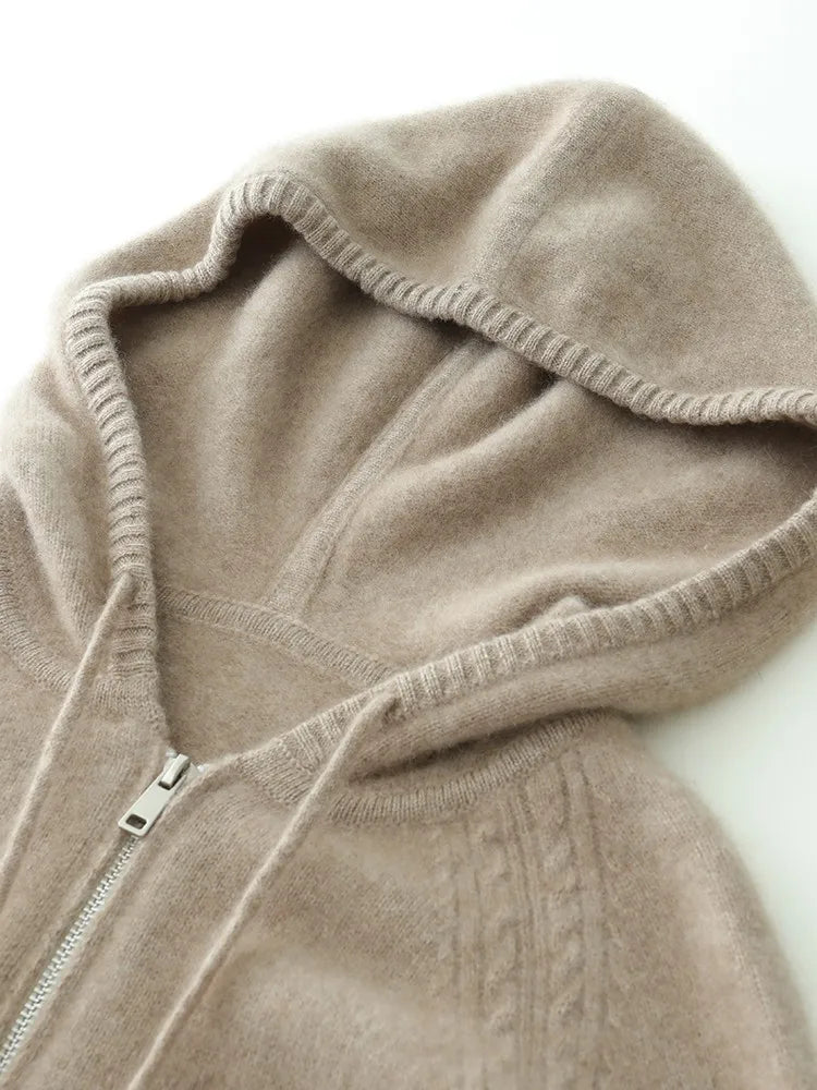 Glädje Classic Cashmere Zipup Hoodie