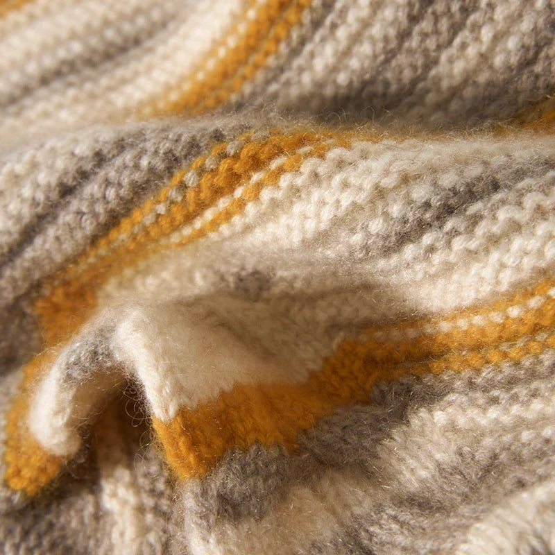 Alpine Stripe Cashmere Beanie