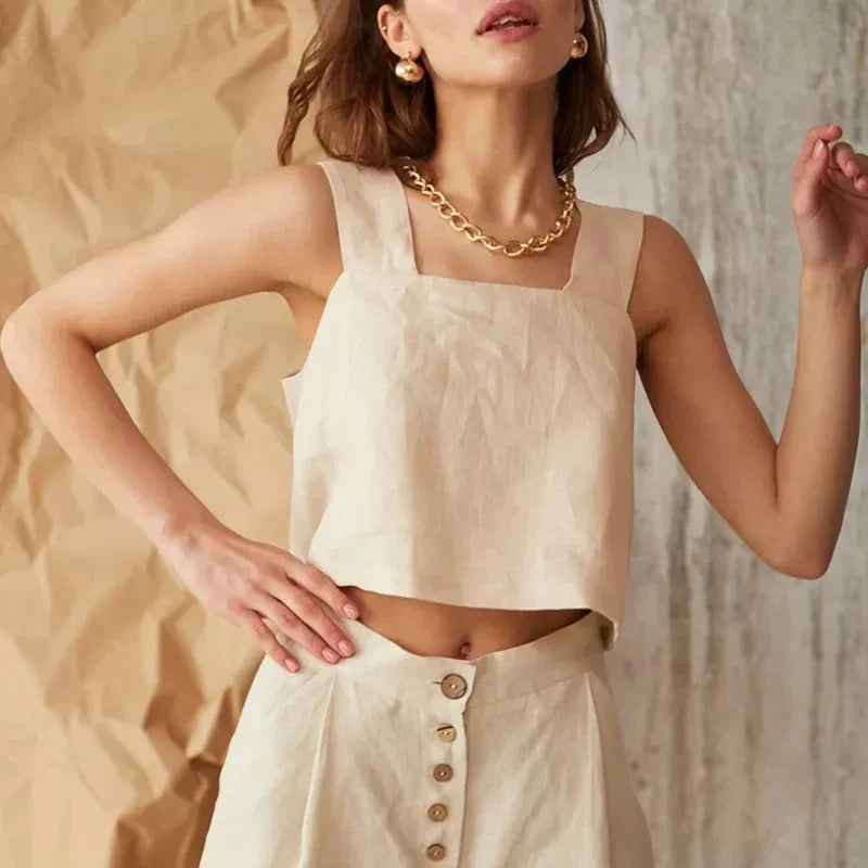 Everly Cotton Wide-Leg Pant