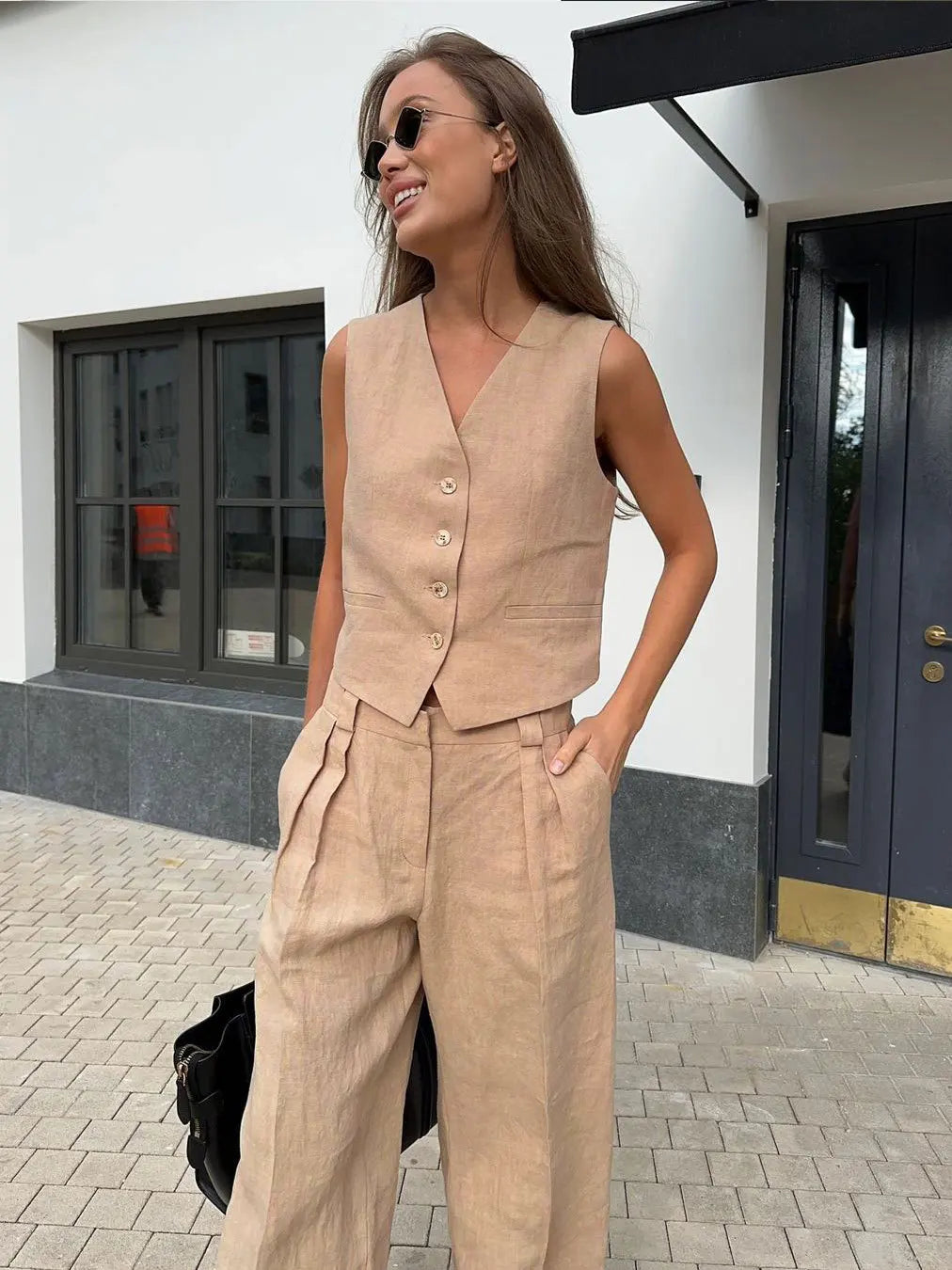 Marlowe Linen 100% Trouser Set