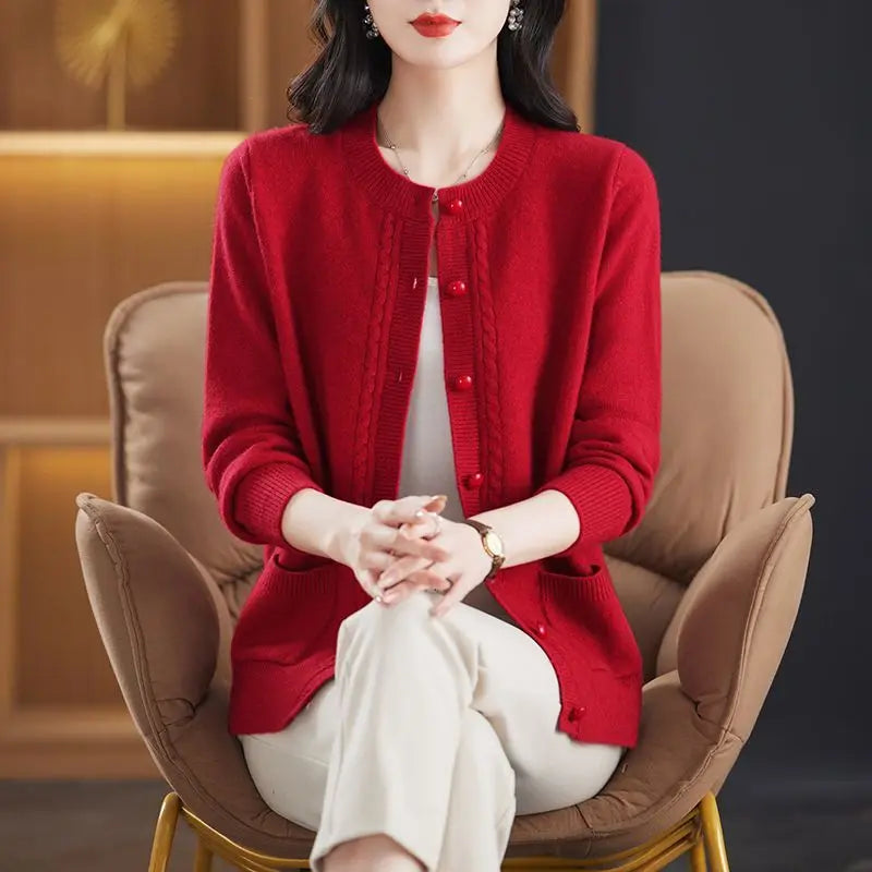 Maribelle Pearl Trim Cardigan
