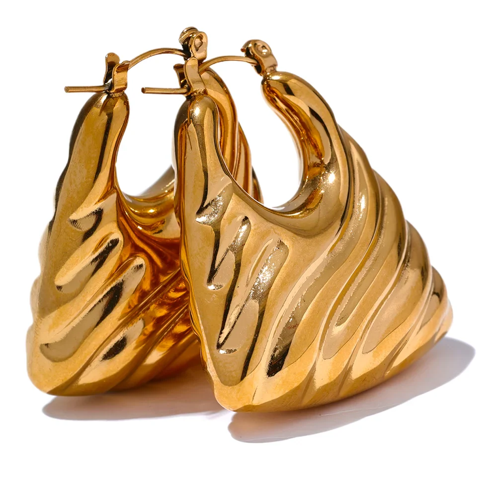 Arlen Geometric Bold Hoop Earrings