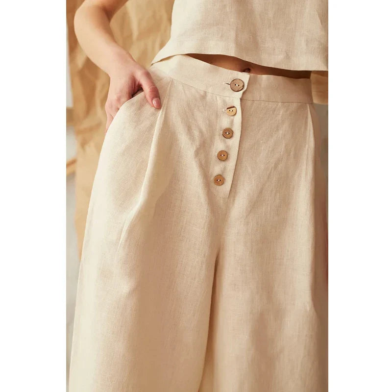 Everly Cotton Wide-Leg Pant